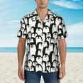thumbnail image 4 of Daiia Cartoon Penguin Hawaiian Shirt for Men Gentle Cotton Regular Short Sleeve Casual-Small, 4 of 9