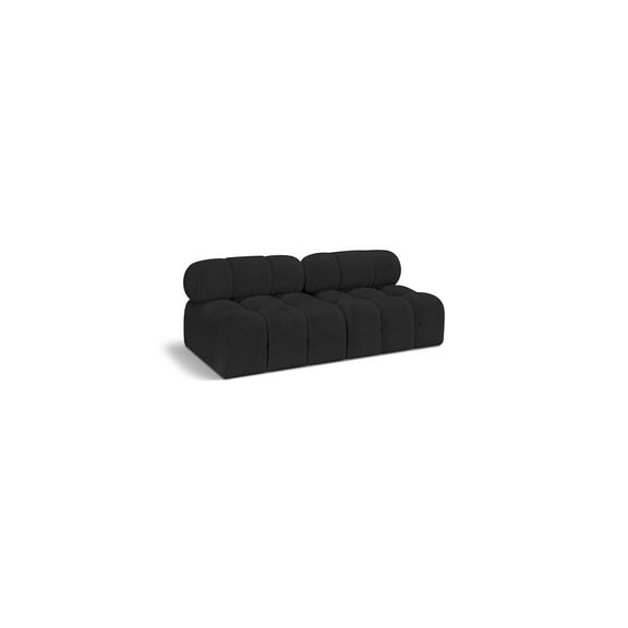 Meridian Furniture Ames Black Boucle Fabric Modular Sofa