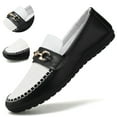 thumbnail image 6 of CHICVOMEY Men's Loafers & Slip-Ons Loafers for Men Loafers Patent Leather Oxford Dress shoes Classic Gold Buckle Business Party Prom Club, 6 of 9