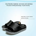 thumbnail image 3 of Mens Sport Recovery Sandals Plantar Fasciitis Thick Cushion Slides Sandals Lightweight Comfort Orthotic Slippers Plus Size Black Gray 13 Wide, 3 of 5