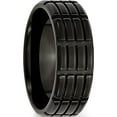 thumbnail image 4 of Titanium Brushed Black Ip-Plated 8mm Grooved Band (Size 12) Made In China tb315-12, 4 of 5