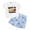 Blue, variant on Quealent Toddler Baby Boy Back to School Outfit 12 18 24 Months 2T 3T 4T Clothes Short Sleeve Apple Shirts Plaid Shorts (Blue, 6-12 Months)