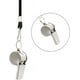 thumbnail image 3 of Silbatos, silbato de rueda de metal, silbato fuerte y nítido, silbato de metal con cordón de nailon desmontable para entrenadores deportivos, baloncesto, fútbol (plata), 3 of 5