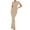 Khaki, variant on Gspmoly Womens Dress, Ladies' Solid Color Button Slim Fitting Elegant Long Sleeved Round Neck Dress Wedding Dresses for Women Holiday Gifts
