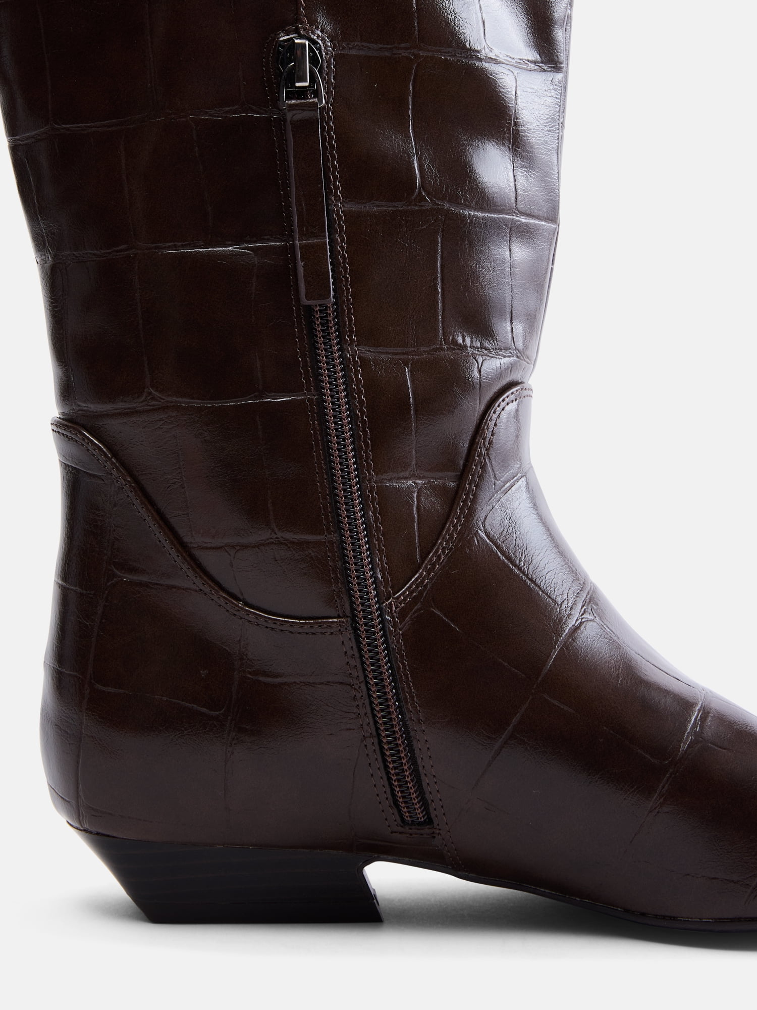 Scoop Women's Faux Croc Flat Tall Boots