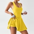 thumbnail image 2 of Letdown Womens Tennis Dress with Built in Shorts Racerback Easy Peasy Athletic Dresses Go|f Workout Active, 2 of 6