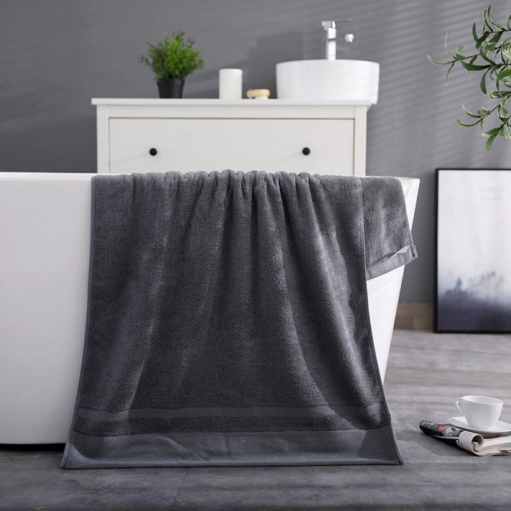 PRAETER 1PC Ultrafine Fiber Bath Towel-Luxurious Jumbo Bath Sheet  (39.37x19.68 inches)-100% Ring Spun Cotton Highly Absorbent and Quick Dry  Extra