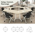 thumbnail image 4 of Synergy 72-inch Trapezoid Modular Conference Table in Elm - Engineered Wood, 4 of 8