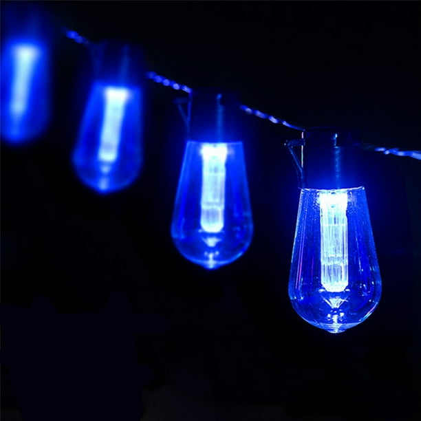 Waterproof Solar Outdoor String Lights,Hanging 10 Edison Bulbs,15Ft