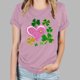 thumbnail image 2 of Camisetas de Manga Corta para las Mujeres de Moda Imprimir Cuello Redondo Camiseta, Mezcla de Poliéster Ligero para Primavera Verano Otoño, 2 of 8