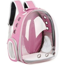 Pet Carrier, Cat/Dog Bubble Backpack, Pet Travel Bag, Small Space Pet Capsule Knapsack, Airline-Approved Ventilate Transparent Capsule Backpack for Hiking and Outdoor Use (Pink)