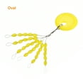 thumbnail image 4 of Uxcell 5 Sizes 30 in 1 Oval Shape Fishing Rubber Bobber Beads Stoppers Yellow 1 Set/450 Pieces, 4 of 6