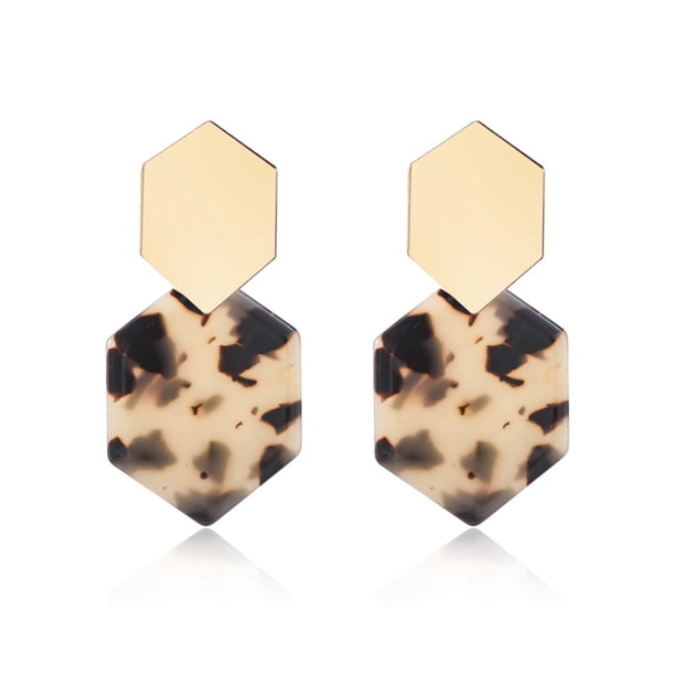 Pendientes colgantes, colgante geométrico, regalo de aniversario, decoraciones para mujer, gancho hexagonal para la oreja para joyería de boda, Ropa, zapatos y accesorios Miscelánea Café Ligero Sonducket AP010379-03