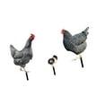 thumbnail image 3 of Estatuas de Pollo, Estacas de Jardín, Figuras de Pollo, Adornos de Suelo, Esculturas de Animales de Arte de Patio para Decoración de Caminos, 3 Piezas, 3 of 9