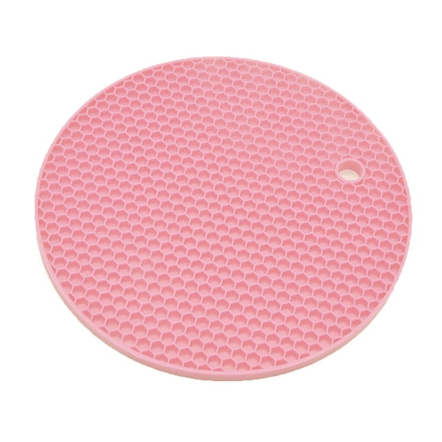 Yuarrent Estera resistente antideslizante de goma, mantel colorido, mantel individual, soporte para olla, estera de silicona para Mostrada rosa