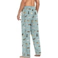 thumbnail image 6 of FREEAMG Cartoon Doodle Puppy Dog Pajama Pants for Men, Men's Separate Bottoms, Comfortable Sleep Lounge Pj Pants, 6 of 7
