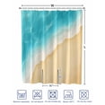 thumbnail image 4 of Split Shower Curtain for Transfer Bench, Aqua Blue Beach Fabric Shower Curtains for Bathroom, Summer Seaside Ombre Tub Sliding Transfer Bench Waterproof Bath Curtains 72"x72", 4 of 9