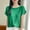 Green, variant on Hot days, bold styles Olyvenn Summer Tops for Women 2025 Dressy Casual Knitted Blouse Lightweight Loose Crew Neck Short Sleeve Comfy Tee Shirts Black M