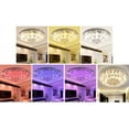 thumbnail image 6 of Fetcoi Modern K9 Crystal Luxury Ceiling Lamp Chandelier Modern Flush Mount LED Pendant Lighting 6 Color Light Gradient Mode for Dining Room Bathroom Bedroom Livingroom, 6 of 8
