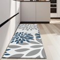 thumbnail image 4 of Purple Floral and Petal Pattern Kitchen Rug Mat,Kitchen Runner Rugs Non Skid Washable,Decorative Kitchen Floor Mats for Kitchen,Sink,Laundry,17"X47", 4 of 5