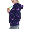 thumbnail image 2 of Cauagu Eggplant for Women's Hooded Sweatshirts Pullover Hoodie for Women Fall Workout Sweat Long Sleeve Preppy Sweatshirts-Medium, 2 of 7