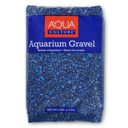 Gravel 5 Lb Pack - (2 Pack) Aqua Culture Dark Blue Aquarium Gravel, 5 lb