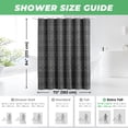thumbnail image 5 of Seasonwood Gray Shower Curtain Boho Woven Modern Farmhouse Fabric Shower Curtain 72 x 84 Gray, 5 of 9