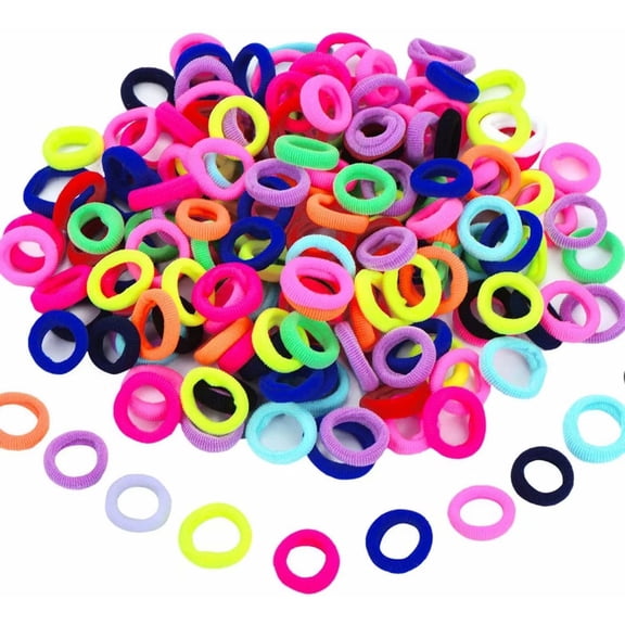 Baby Hair Ties Girl,Artrylin Elastic Hair Bands Ties Small Size Rubber Band Ponytail Holders (100 PCS Multicolor)