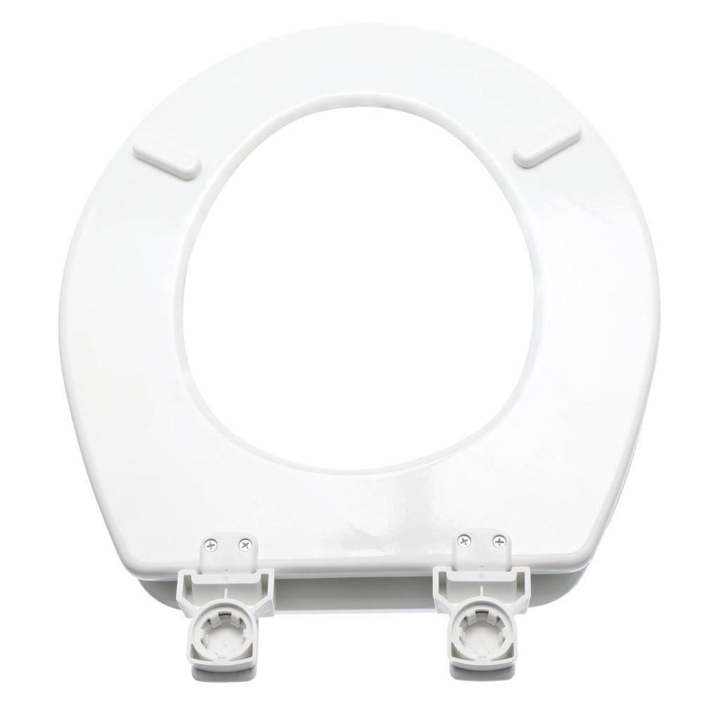 Richfield Lift-Off Never Loosens Round Closed Front Toilet Seat In White