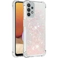 thumbnail image 3 of Compatible with Samsung Galaxy A32 5G Case Glitter Liquid Cute Clear Phone Case Floating Quicksand Shockproof Protective Bumper Silicone TPU Case for Samsung Galaxy A32 5G Star Pink YB, 3 of 12
