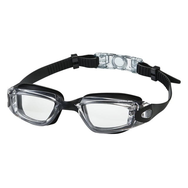 -Fog Competition Swimming Goggles for Adults with Cool Silver Lens Technology