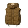 thumbnail image 2 of Esaierr Kids Boys Winter Puffer Vest Jacket Outwear Toddler Baby Hooded Thickened Warm Padded Sleeveless Jacket Coats Long Sleeve Zip-Up Light Casual Warm Waistcoat Outwear for 1-8 Years, 2 of 7