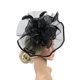 thumbnail image 2 of Diadema con tocado floral de malla vintage, sombrero Derby, accesorios para el cabello de boda Negro, 2 of 9
