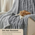 thumbnail image 4 of Faux Fur Throw Blanket for Couch, Jacquard Fuzzy Plush Soft Thick Winter Throw Blanket for Sofa Bed Living Room Bedroom, 4 of 19