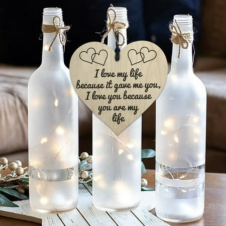 

Honeeladyy Discount Handmade Wooden Commemorative Love Wooden Sign Pendant