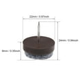 thumbnail image 3 of Uxcell Nail On Furniture Felt Pads Chair Table Leg Protector 22mm Dia Brown 36 Pack, 3 of 5