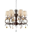 thumbnail image 2 of Ore Furniture K-5157H 27 in. Magnolia Crystal Bronze Ceiling Lamp, 2 of 5