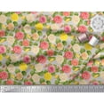 thumbnail image 3 of Soimoi Gray polyester Crepe Fabric Leaves & Begonia Floral Fabric Prints By Yard 42 Inch Wide, 3 of 3
