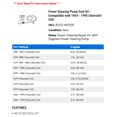 thumbnail image 2 of Power Steering Pump Seal Kit - Compatible with 1969 - 1990 Chevy C60 1970 1971 1972 1973 1974 1975 1976 1977 1978 1979 1980 1981 1982 1983 1984 1985 1986 1987 1988 1989, 2 of 2