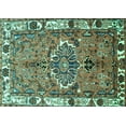 thumbnail image 1 of Ahgly Company Indoor Rectangle Persian Turquoise Blue Traditional Area Rugs, 7' x 10', 1 of 4