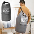 thumbnail image 1 of LXYFH Home Textile Storage Under $10 Black Laundry Bag With Strap 70L Laundry Backpack For Camping, 1 of 4