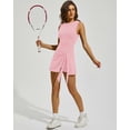 thumbnail image 6 of FITOP Womens Tennis Dress Sleeveless Wrap Skirt Athletic Dress with Built in Shorts Golf Dress Workout Rompers, 6 of 9