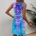thumbnail image 7 of Otvok Women's U Neck Dresses Sleeveless Tank Mini Loose Fit Breathable Summer Vacation Beach Casual Sundress, 7 of 7