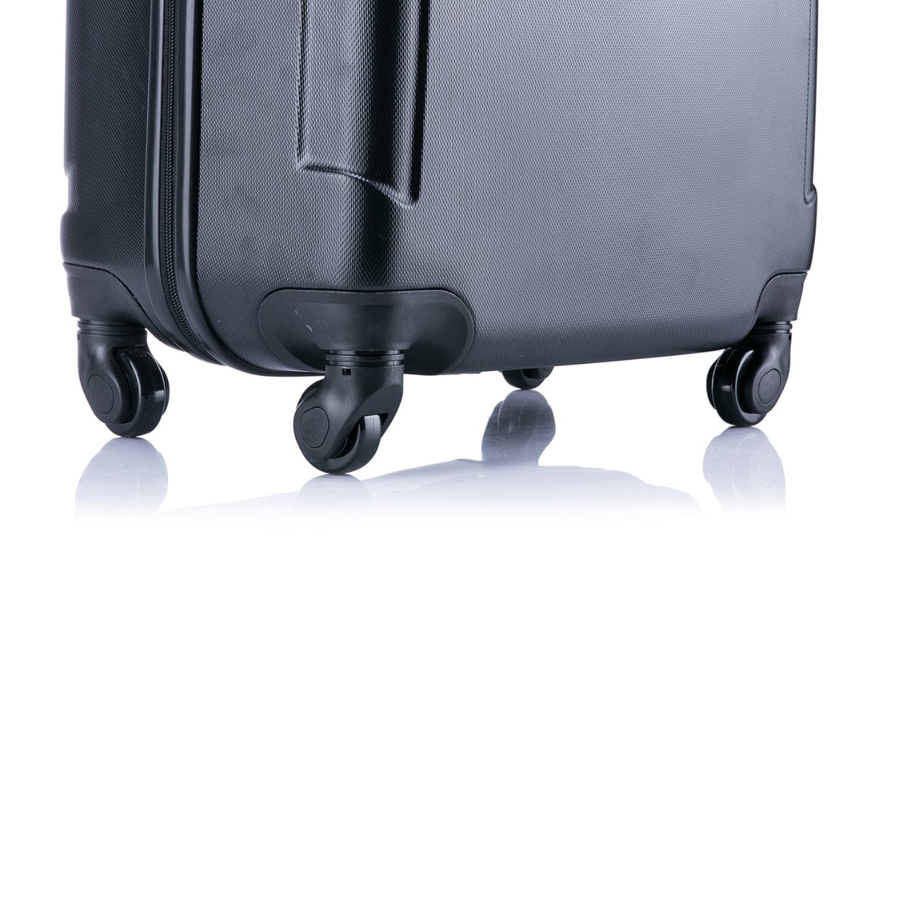 InUSA Pilot 24" Hardside Lightweight Luggage with Spinner Wheels, Handle, and Trolley, Black