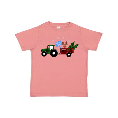 

Inktastic Plaid Christmas Tractor With Cute Reindeer Gift Toddler Boy or Toddler Girl T-Shirt