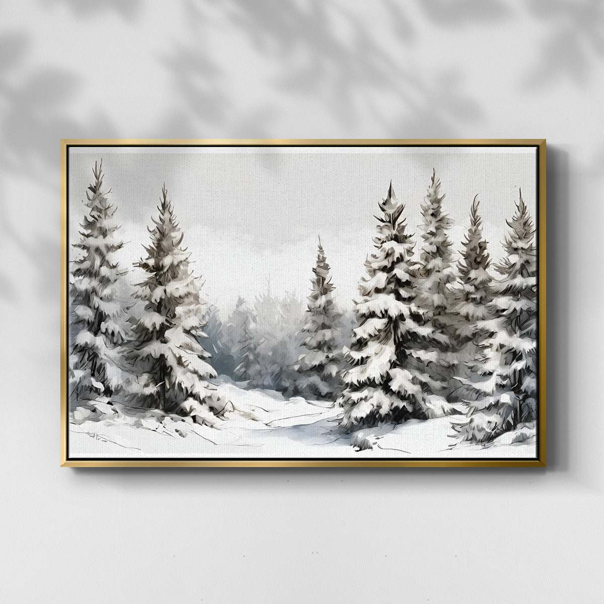 Vintage Landscape-CXCIII By Wexford Home Framed in Gold Wood Gallery Wrapped Canvas 17 in. x 25 in.