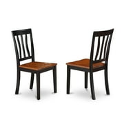 Modern Dining Table Set - 7 Piece Rectangular Table & 6 Chairs - Black Cherry Finish - 42x78 Inch