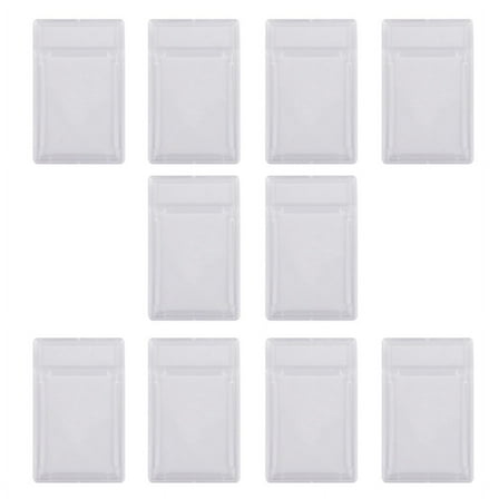 10 Pcs Trading Cards Protector Case Acrylic Clear Graded Card Holders with Label Position Hard Sleeves