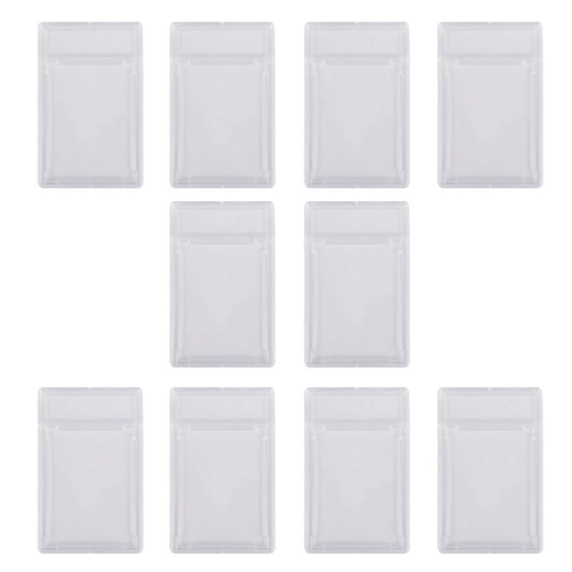 10 Pcs Trading Cards Protector Case Acrylic Clear Graded Card Holders with Label Position Hard Card Sleeves