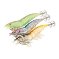 thumbnail image 1 of Señuelo 3 uds 12 cm / 21g señuelo de camarones de pesca noctilucente cebo de calamar de gambas conju Lixada Señuelo, 1 of 7
